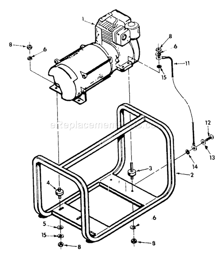 Page B Diagram and Parts List for  Briggs and Stratton